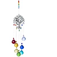 Los mejores  - H&amp-D HYALINE &amp- DORA Colgante de cristal con forma de árbol de la vida con forma de árbol de la vida